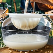 Resim 1 adet Ultra-İnce Mesh Süzgeç Tutma Sapı ile - Soya Sütü, Kahve, Süt ve Yoğurt Filtreleme için İdeal - Dayanıklı Plastik Mutfak Kaşığı Filtresi, Gıda İletişim Güvenliği 