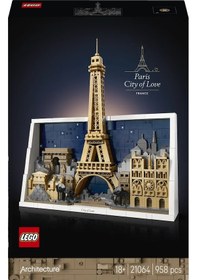 Resim LEGO® Architecture Paris – Aşıklar Şehri 21064 – Yetişkinler için 4 Mimari Simge İçeren Dekoratif Model Yapım Seti (958 Parça) 