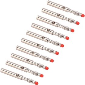 Resim Gajeena 10 Adet Saf Bakır 21.430 Modeli 4.0mm Test Cihazı Bağlantı Parçası Erkek Muz Plug Konnektör Aksesuarı 