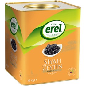 Resim Avni Erel Zeytinleri Erel Özel Special Siyah Zeytin ( L Kalibre 231-260 ) 10 Kg Teneke 