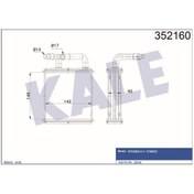 Resim KALE 352160 KALORİFER H1 STAREX 2.4i 2.5 TD 97- AL PL BRZ 