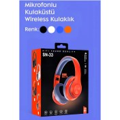 Resim Blic Sn-33 Mikrofonlu Kulaküstü Bluetooth Wireless Kulaklık 