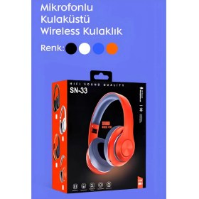 Resim Blic Sn-33 Mikrofonlu Kulaküstü Bluetooth Wireless Kulaklık 