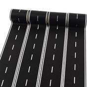 Resim 2 Rulo 4 Rulo Yarış Pisti Bandı - Kolay Yırtılabilir, İz Bırakmayan Siyah & Beyaz Yarış Çizgisi Tasarımı (Sarı Detaylı) - Yarış Pist Dekoru, DIY Projeler, Parti Arka Planları İçin - Çift Taraflı Yapıştırıcı ile Uyumlu - Yarışçılar, Parti Süslemeleri ve Temalı Etkinlikler için İdeal 