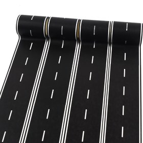 Resim 2 Rulo 4 Rulo Yarış Pisti Bandı - Kolay Yırtılabilir, İz Bırakmayan Siyah & Beyaz Yarış Çizgisi Tasarımı (Sarı Detaylı) - Yarış Pist Dekoru, DIY Projeler, Parti Arka Planları İçin - Çift Taraflı Yapıştırıcı ile Uyumlu - Yarışçılar, Parti Süslemeleri ve Temalı Etkinlikler için İdeal 