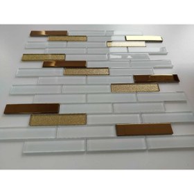 Resim MozaiKristaL Mutfak Tezgah Arası Ve Iç Dekorasyon Için 20x98x4mm Kristal Mozaik. ( 1 Koli = 1 M2 Fiyatıdır ) 