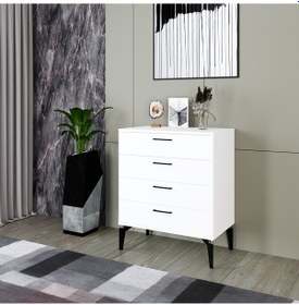 Resim Salva 4 Çekmeceli Şifonyer, Çok Amaçlı Dolap Slv01 