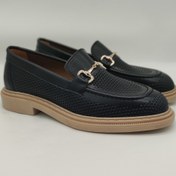 Resim Siyah Loafer Oxford 3 Cm Topuk Boyu Zincir Detaylı( Bir Numara Büyük Tercih Ediniz Lütfen) 