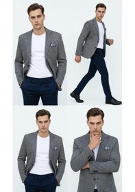 Resim Plus Scorpion Erkek Esnek Kumaş Slim Fit Blazer Ceket Günlük & Ofis Şıklığı Antrasit 