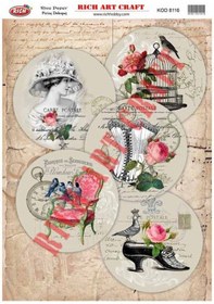 Resim RİCH PİRİNÇ DEKOPAJ KAĞIDI KOD:8116 