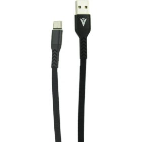 Resim Syronix V-06 Type C USB Kumaş Kaplı Kopmaz Hızlı Şarj Aleti Kablosu 