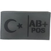 Resim eser askeri malzeme AB+ pozitif kan grubu peç kol arması 