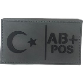 Resim eser askeri malzeme AB+ pozitif kan grubu peç kol arması 