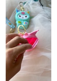 Resim Kuromi Anahtarlık Cüzdan Pembe 