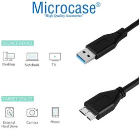 Resim Microcase Usb 3.0 Harici Hdd Hard Disk Kablosu 150 Cm Siyah - Al2614 