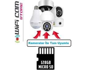Resim Wificam 128 GB Micro SD Hafıza Kartı Kameralar ile Uyumlu Sınıf 10 Yüksek Hızlı Performans 