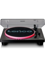 Resim Lenco Ls-50 LED Siyah Hoparlörlü Usbli MP3E Kayıt Özellikli LED Işıklı Pikap Plak Çalar 