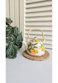 Resim Kosova Bitki Çayı Demlik Porselen Krem Dem-127 Çok Renkli 