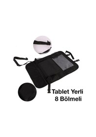 Resim Polham 2 Adet Set Araç İçi Arka Koltuk İçin 8 Bölmeli Organizer, Su Geçirmez, Kolay Temizlenir Eşya Düzenleyici 