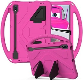 Resim Tablet Kılıfları Çocuklarla uyumlu Huawei Matepad Pro 12.6 (2021) Kılıfı, Kids ile Uyumlu Eva Şok geçirmez Hafif Damalı Stand Tablet Kılıfı Tablet PC Kılıfı(Rose Red) 
