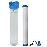 Resim Pera Water 20" Şebeke Girişi Tekli AKTİF GAC Karbonlu Klor ve Kireç Arıtma Sistemi 