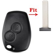Resim Xiyu Shop No.1 2 Düğmeler Keyyou Bıçak Olmadan Uzaktan Anahtar Kabuk Renault Logan Sandero Clio Fluence Vivaro Master Trafik 3 Düğmeler Araba Alarmı Anahtar Kutu (Yurt Dışından) 