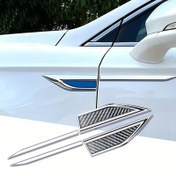 Resim 2 adet Çinko Alaşım Yaprak Tahta Araba Çıkartmaları - 3D Metal Araba Aksesuarları Dış Dekorasyon için, Tüm Araçlar için Uygun, Dayanıklı ve Şık Tasarım, Kamyonlar için Araba Çıkartmaları, Araç Süslemeleri, Şık Metalik Bitiş, Yüksek Kaliteli El Sanatları 