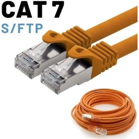 Resim Irenis CAT7 Kablo S/FTP LSZH Ethernet Network Lan Ağ Kablosu 1 M-Turuncu 