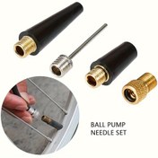 Resim 3'lü Set Şişirme Ekipmanı, Araba Şişirme Pompası Nozul Aksesuarları, Hava İğnesi, Basketbol, Futbol, Voleybol, Yüzme Halkası ve Bisiklet Lastikleri Şişirmek İçin Kullanılır 