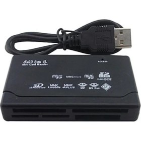 Resim NHR Çoklu Kart Okuyucu Compact Tf Micro Sd Mmc M2 Ms Xd Tf USB 2.0 