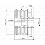 Resim Valeo ALTERNATOR KASNAK CLIO II-MGN-KNG-SCENIC (K4M-K4J-K9K-F4P) (6 KANAL) - 588004 
