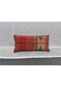 Resim Zehra Abla Halı Yeni El Dokuma Dekoratif Lumbar Kilim Kırlent Yastık Kılıfı 6653 Çok Renkli 