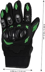 Resim Ciieeo Motosiklet Sürüşü İçin Tam Parmaklı Kaymaz Eldivenler Alabilir Dört Hafif ve Rahat Outdoor Binicilik Eldivenleri Yeşil 