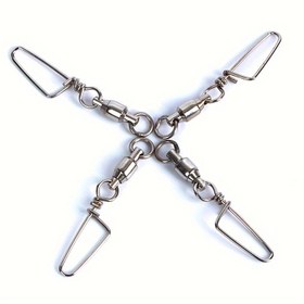 Resim 30 Adet/Set Ağır Hizmet Tipi Paslanmaz Çelik Balıkçılık Dönerleri, Tuzlu ve Tatlı Su Balıkçılığı için Top Rulmanlı Dönerler ile Kilitleme Snap Trolling Bağlantı Klipsleri 
