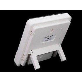 Resim OLLEVRA Bebek Odası Masaüstü Dijital Termometre Nem Ölçer Higrometre Saat 