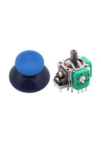 Resim Xbox One Analog Motor Topuz Seti 1+1 One - One S/x - Series S/x Uyumlu Siyah Buz Mavi Mavi 