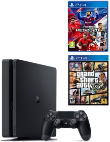 Resim Sony Playstation 4 Slim 500 GB Oyun Konsolu + PES 2020 PS4 Oyun + GTA 5 PS4 Oyun (İthalatçı Garantili) Sony