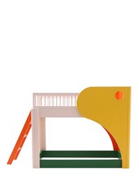 Resim Tubı Bunk Bed Renkli Ahşap Merdivenli Çocuk Ranza 70 x 160 cm 