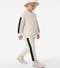 Resim Erkek Bebek Pamuklu Şerit Detaylı Beli Bağcıklı Jogger Eşofman Altı 