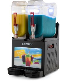 Resim Slush Twin Allure, Granita, Meyve Suyu Dispenseri - 12+12 Lt - Siyah - Samixir 