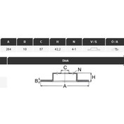 Resim YAVUZSAN 27362 Fren Diski Astra G-H 98-Combo C 01- 1,7Dcombo C 05- 1,3Cdtımerıva 03- 1,6-1,3Cdtı(264×10×4Dl)Arka 
