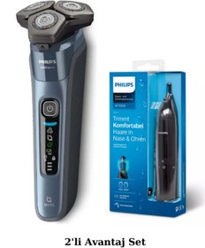 Resim Philips Series 8000 S8692\u002F35 Aquatouch Islak Kuru Tıraş Makinesi + NT1650 Kulak-Burun Tüy Kesme Makinesi Set 