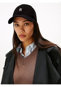Resim Tommy Hilfiger Th Elevated Chıc Cap Kadın Siyah Şapka - Aw0aw17631 Siyah 