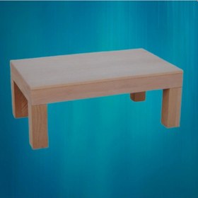 Resim Orta Sehpa Küt Torna-Retro Model Ahşap Kayın Ayak Mdf Ham Tabla K 