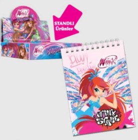 Resim Bloknot Not Defteri Spiralli A7 Mini Boy Winx Club 40 Yaprak Çizgili 3122 48 Li Paket Karışık 