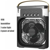 Resim Black Yeni 3 In 1 Fan Klima Ev Küçük Hava Soğutucu Led Gece 