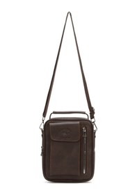 Resim Newish Polo Erkek Deri Kapaklı Omuz Ve El Çantası 17x22cm New337 Kahverengi - Taba 