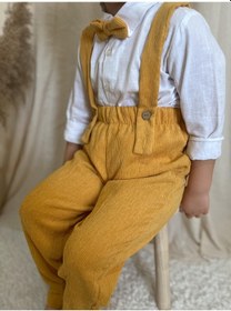 Resim Miababy Papyonlu Fitilli Üçlü Takım HARDAL 