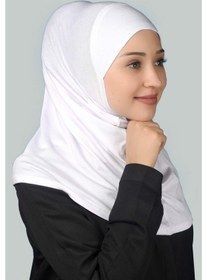 Resim Altobeh Hazır Türban Pratik Eşarp Tesettür Hijab - Namaz Örtüsü -Beyaz 