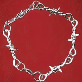 Resim Gotik Punk Tarzı Dikenli Tel Bileklik - Günlük ve Tatil Giyimleri için Alaşımlı Zincir Zırh Takı 
